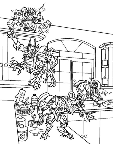 Little Spies Of Megatron  Coloring Page